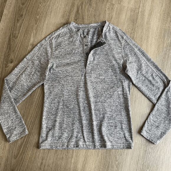 lululemon athletica Other - Lululemon Surge Long Sleeve Henley in Space Dye Camo Black Dark Slate​​​​